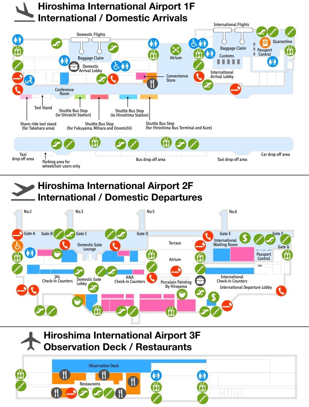 Mapa ng hiroshima airport
