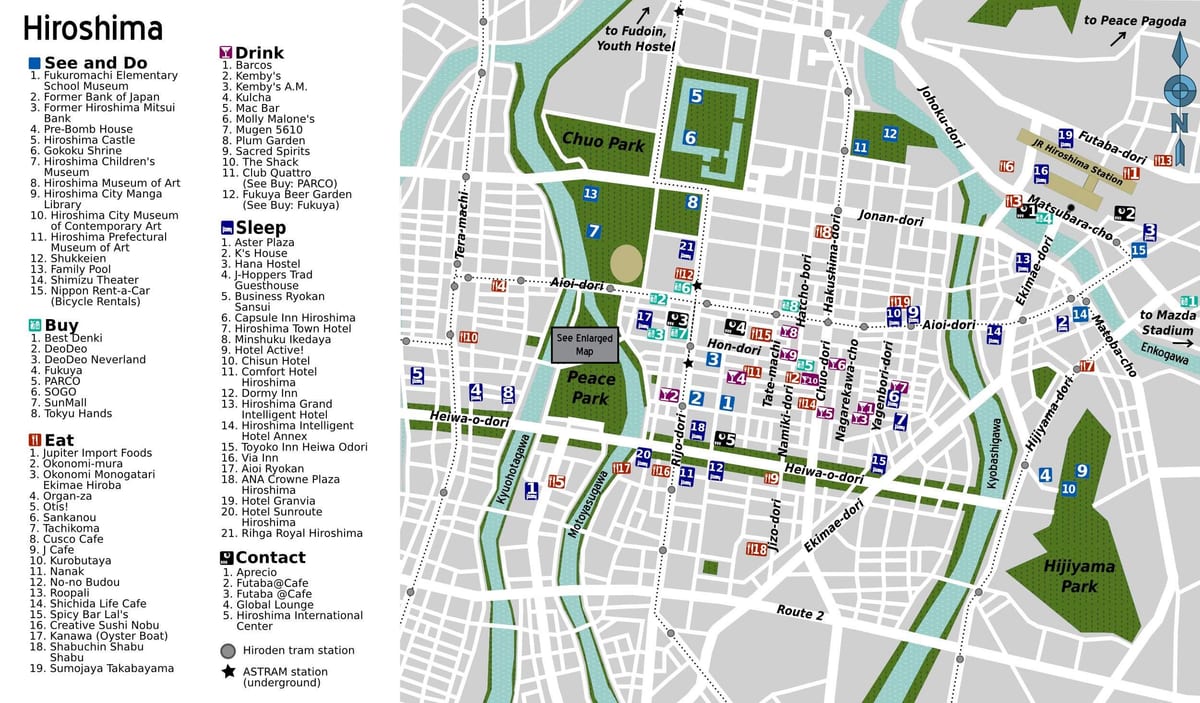 mapa ng hiroshima