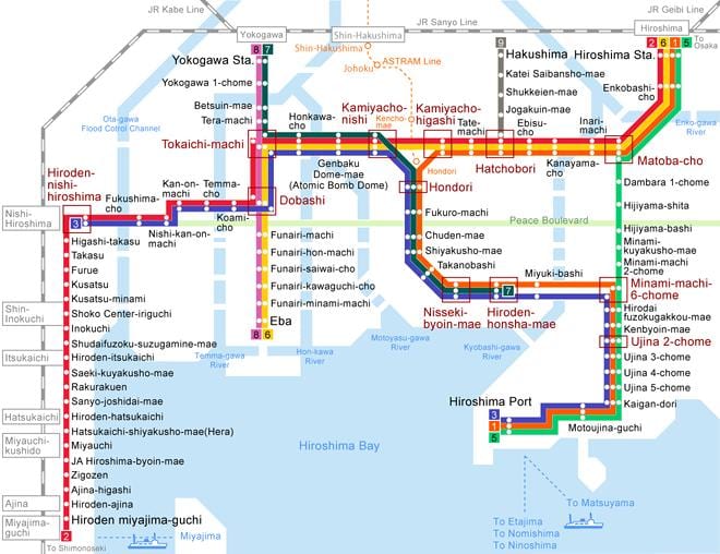 Mapa ng hiroshima trambya