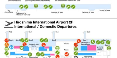 Mapa ng hiroshima airport