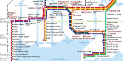 Mapa ng hiroshima trambya