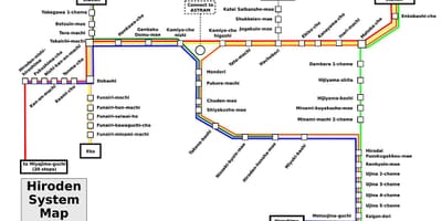 Mapa ng hiroshima tren