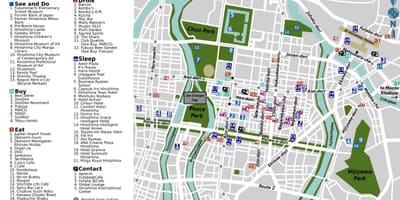Hiroshima atraksyon mapa